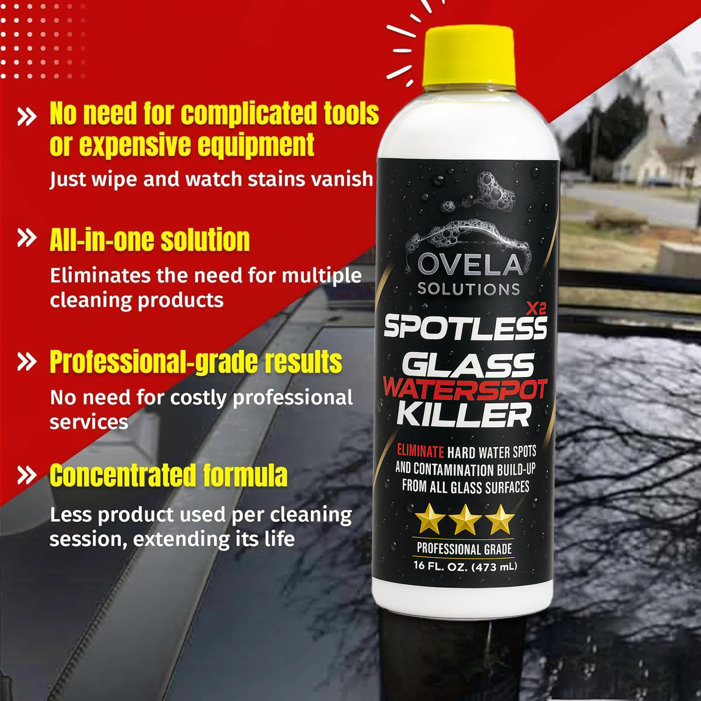 SPOTLESS X2 UPGRADED Waterspot Remover - Glass