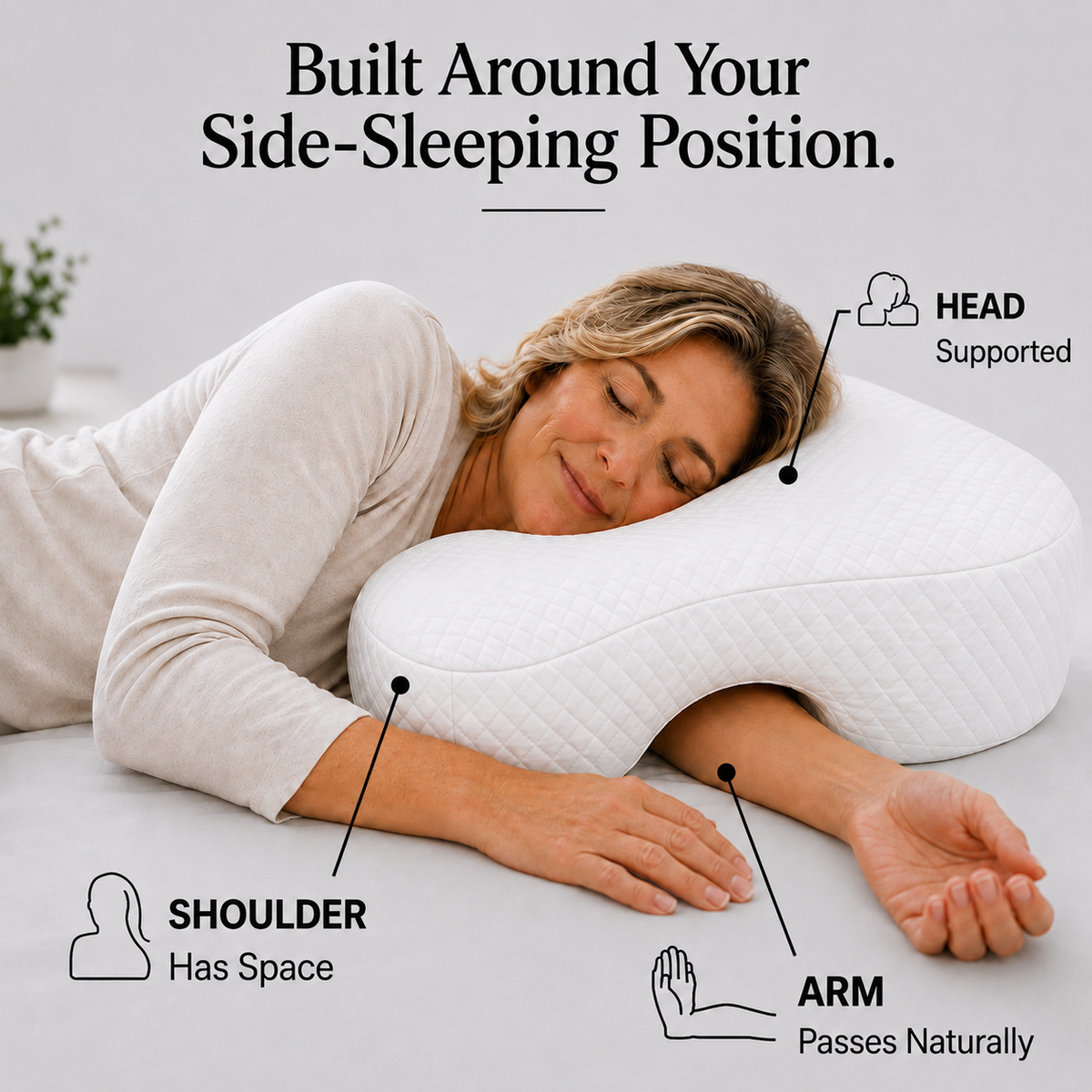 Ovela™ Side Sleeper Pain Relief Pillow